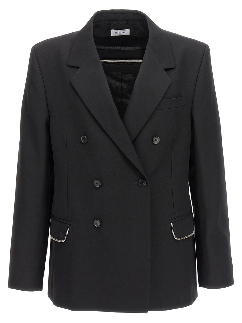 Off-White Black Virgin Wool Blazer
