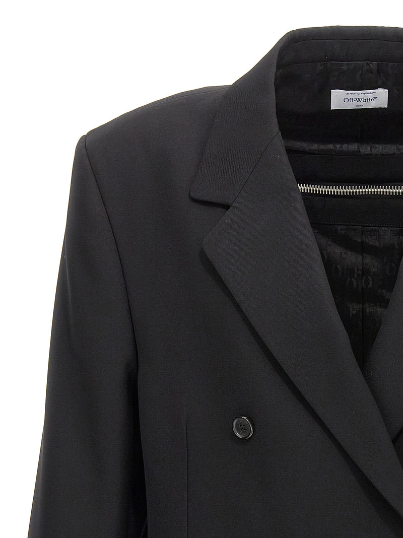 Off-White Black Virgin Wool Blazer