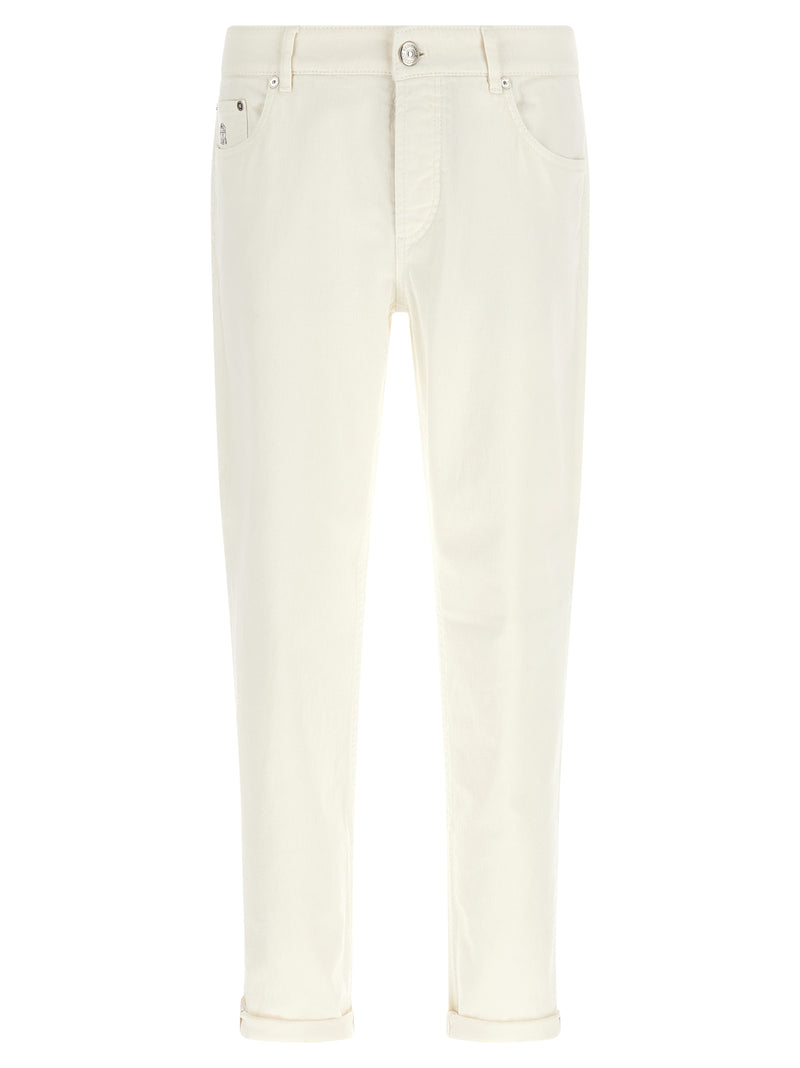 Brunello Cucinelli White Cotton Jeans Denim