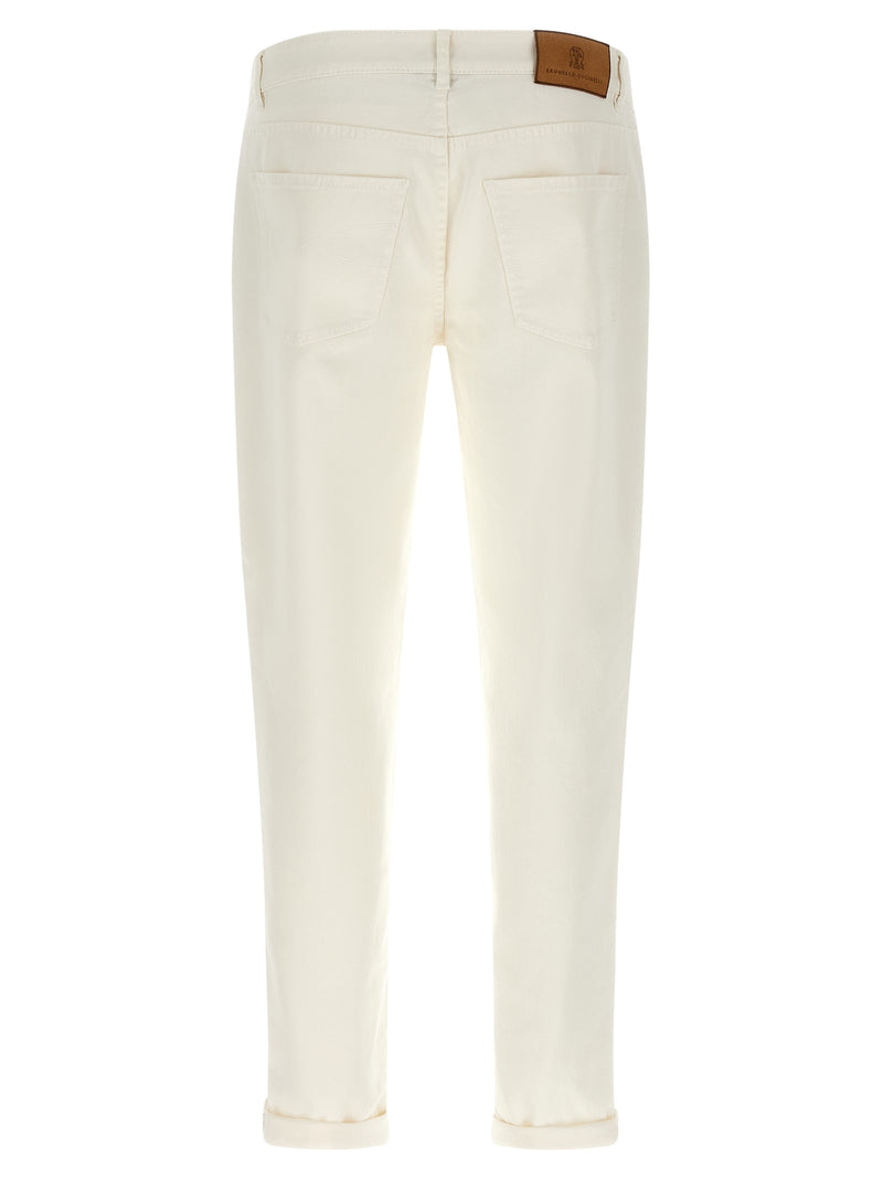 Brunello Cucinelli White Cotton Jeans Denim