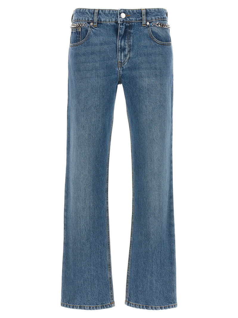Stella McCartney Blue Cotton Cropped Jeans