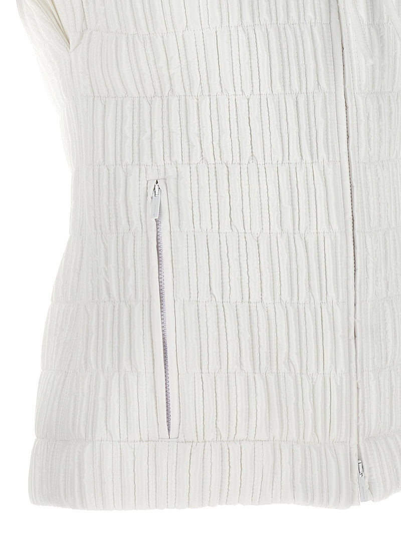 Ferragamo White Polyamide Sleeveless Jacket