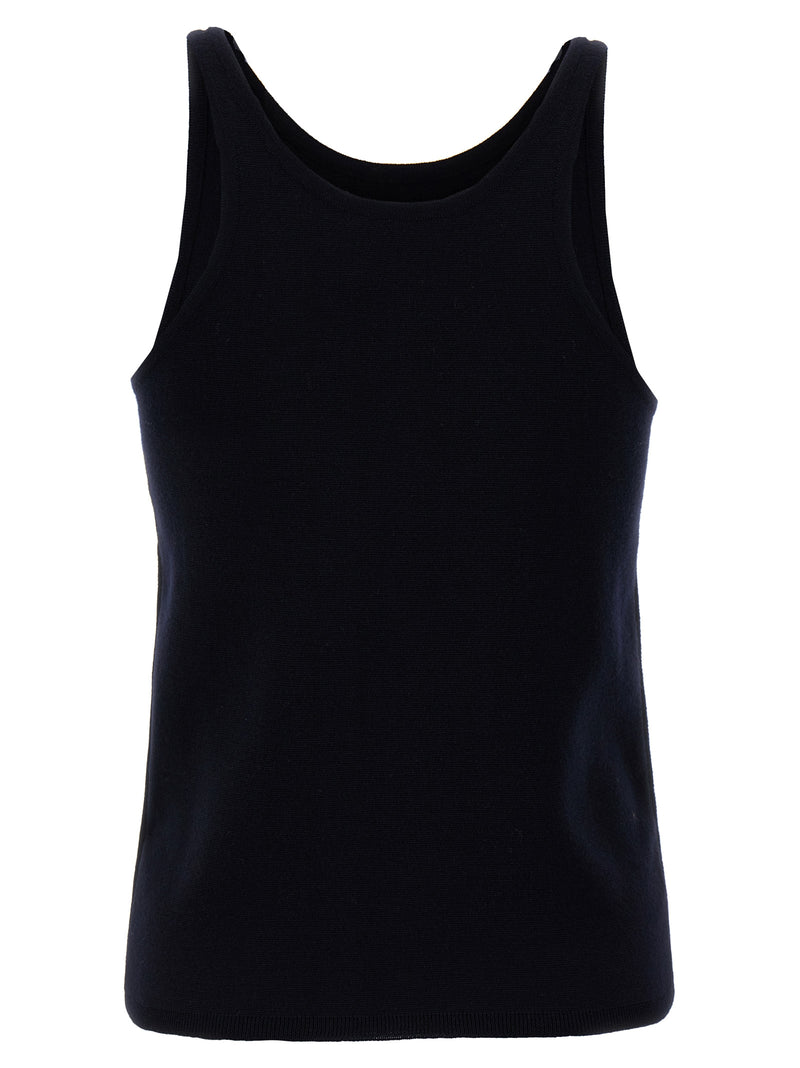 Max Mara Blue Virgin Wool Tank Tops