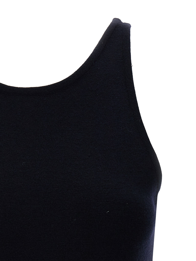 Max Mara Blue Virgin Wool Tank Tops