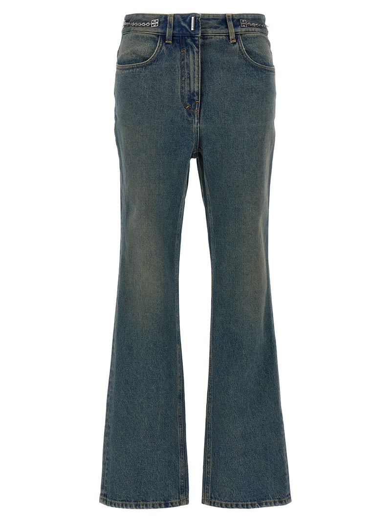 Givenchy Blue Cotton Bootcut Jeans