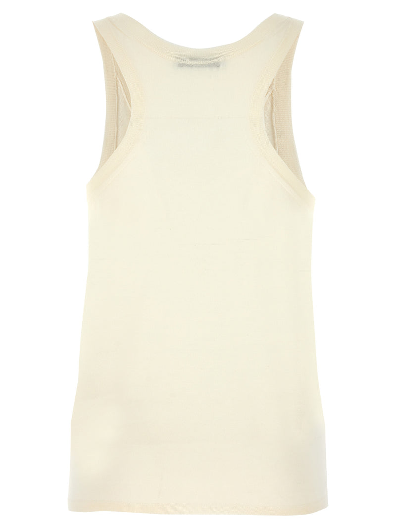 Max Mara White Cashmere Tank Tops