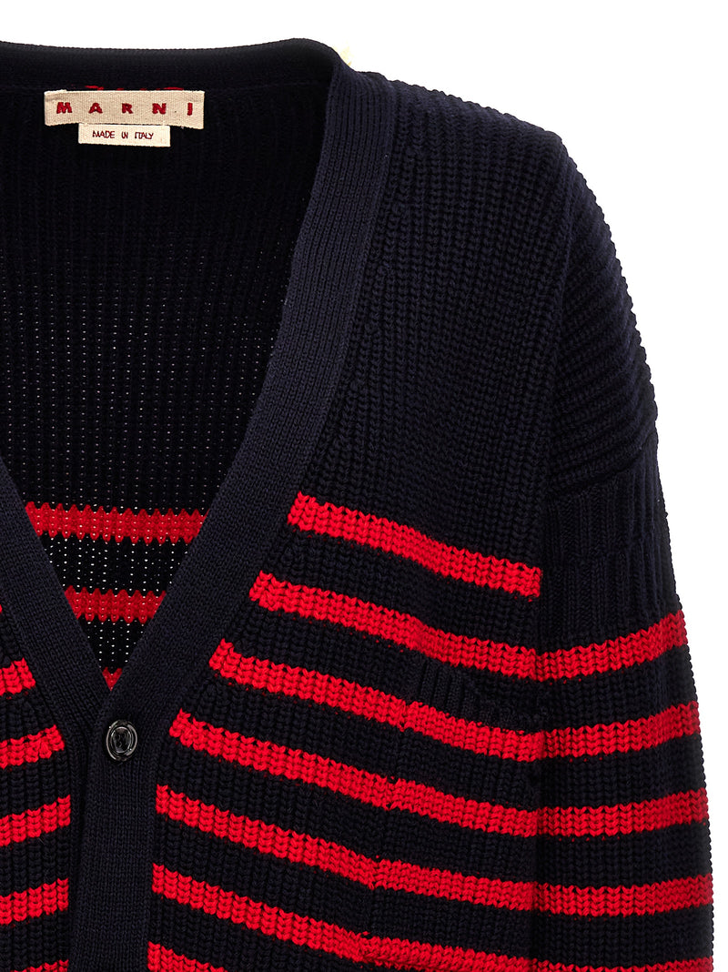 Marni Multicolor Virgin Wool Cardigan