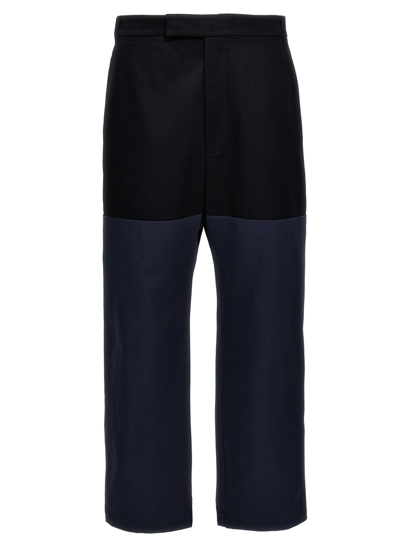 Pantalon décontracté en coton bleu Thom Browne