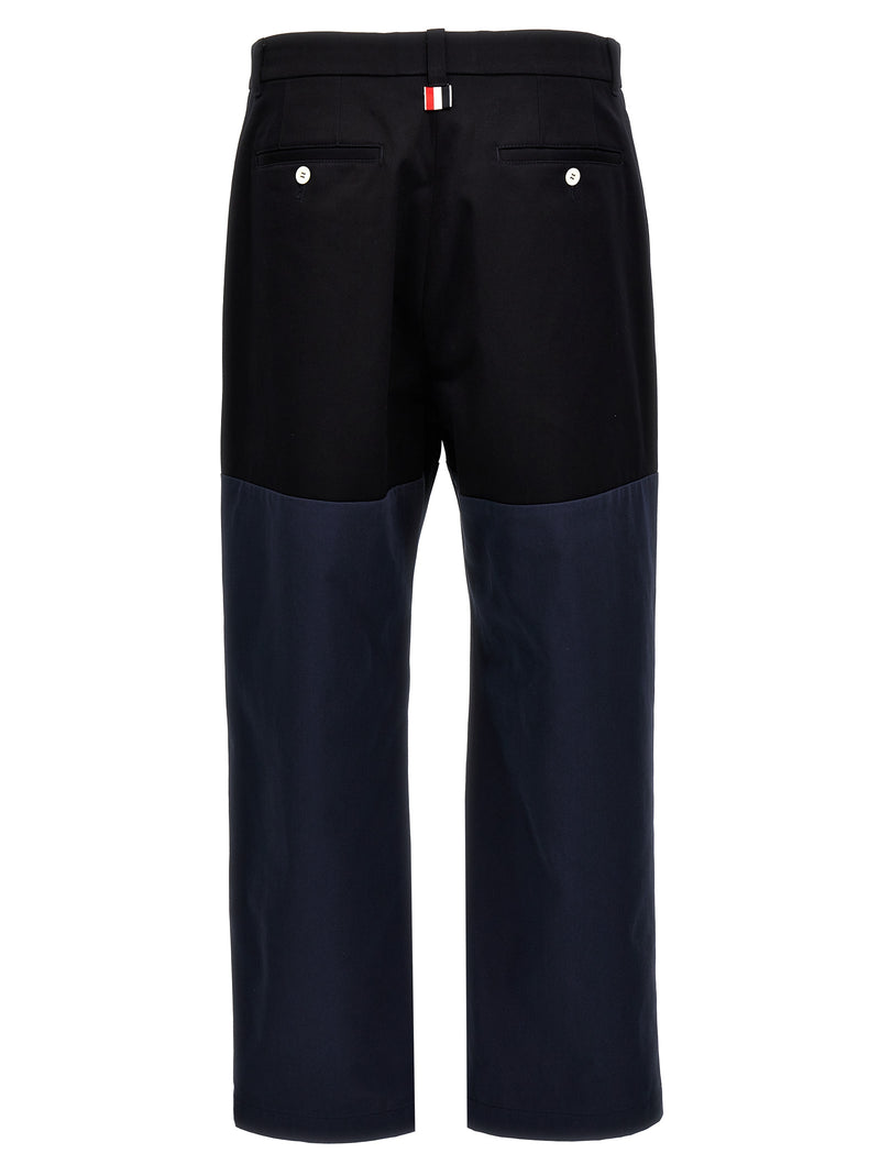 Pantalon décontracté en coton bleu Thom Browne