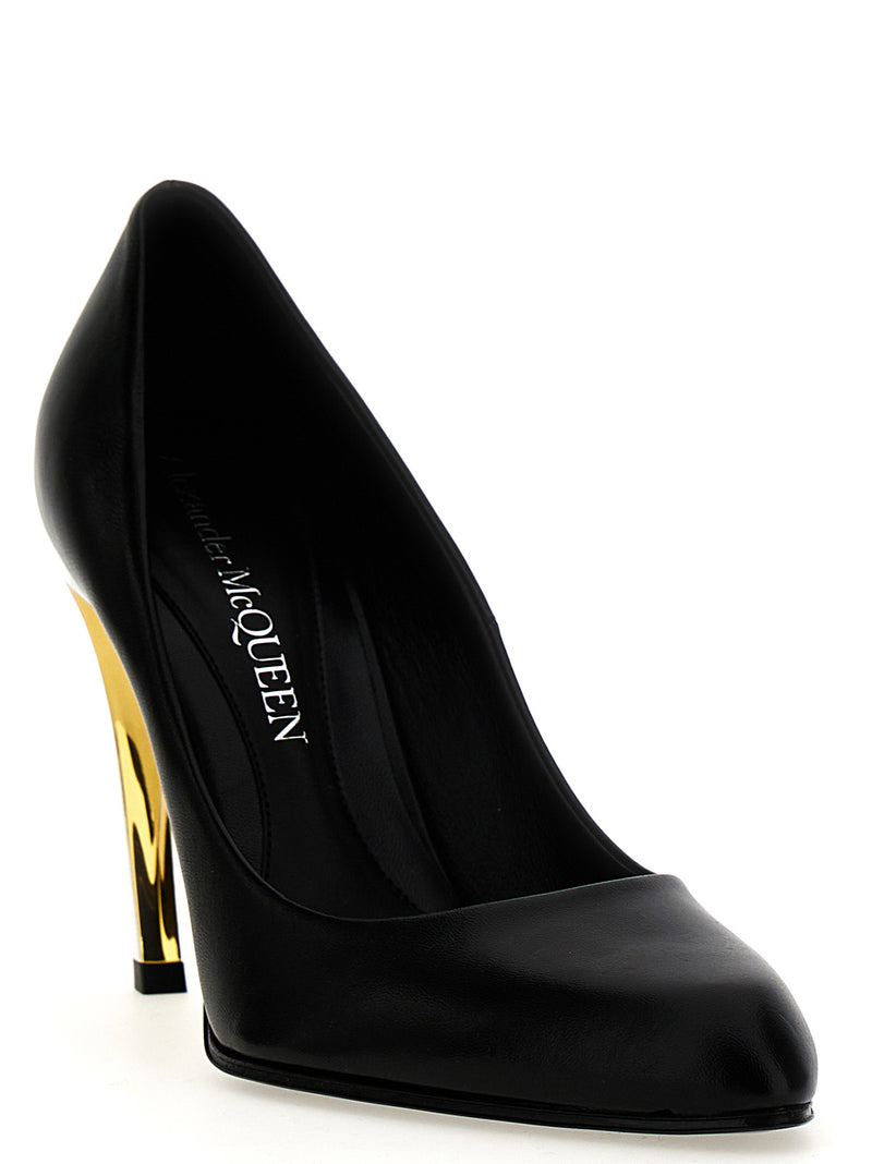 Alexander McQueen Black Lambskin High Heel Pumps