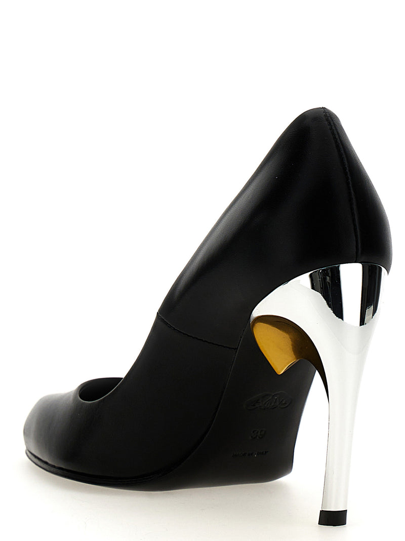 Alexander McQueen Black Lambskin High Heel Pumps