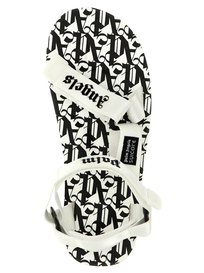 Palm Angels Bicolor Polyester Flat Sandals