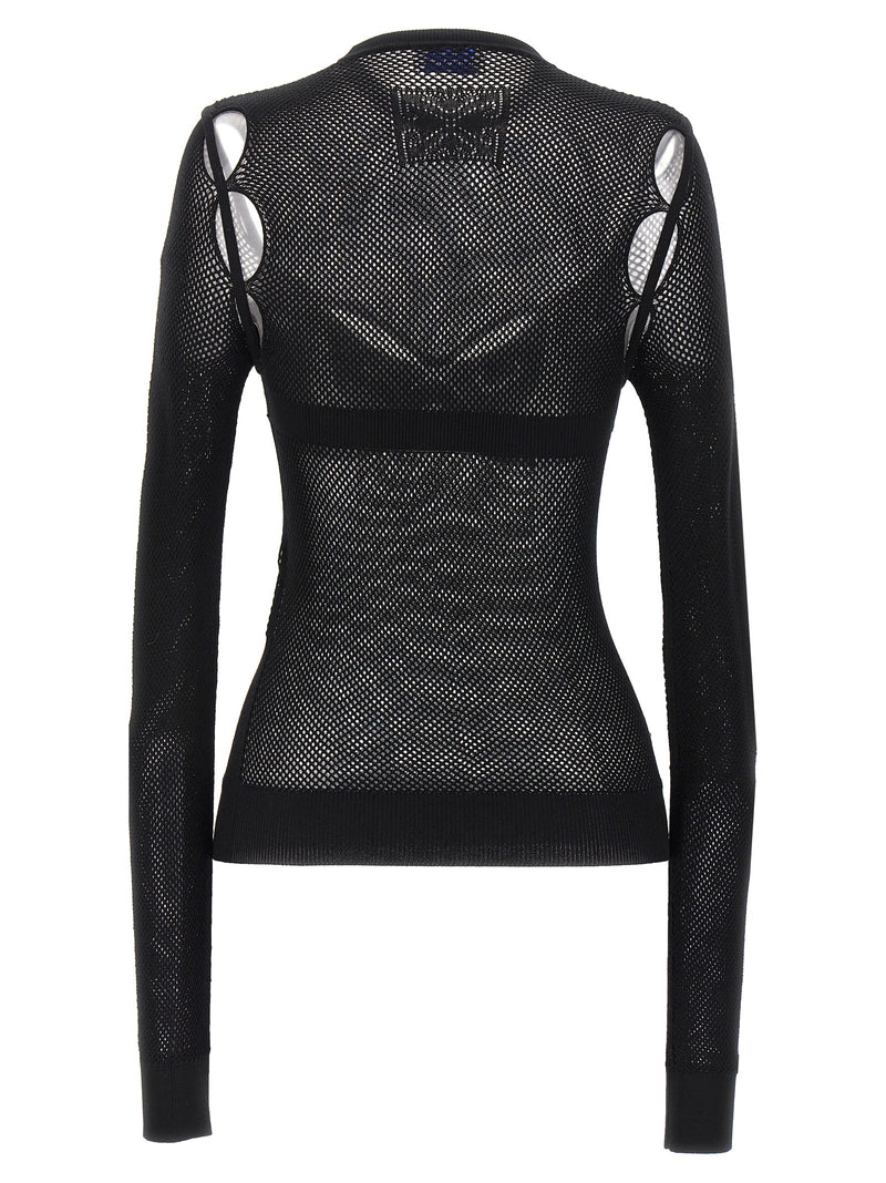 Off-White Black Viscose Tank Tops