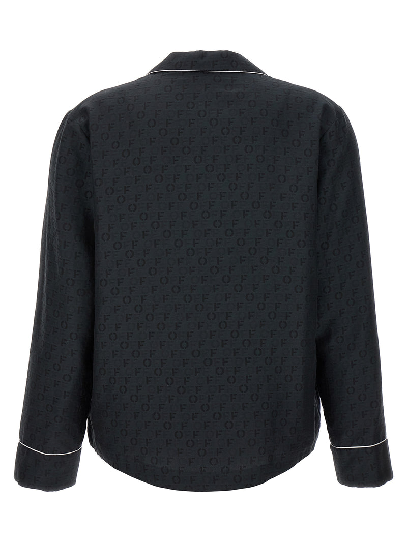 Off-White Black Silk Blouse