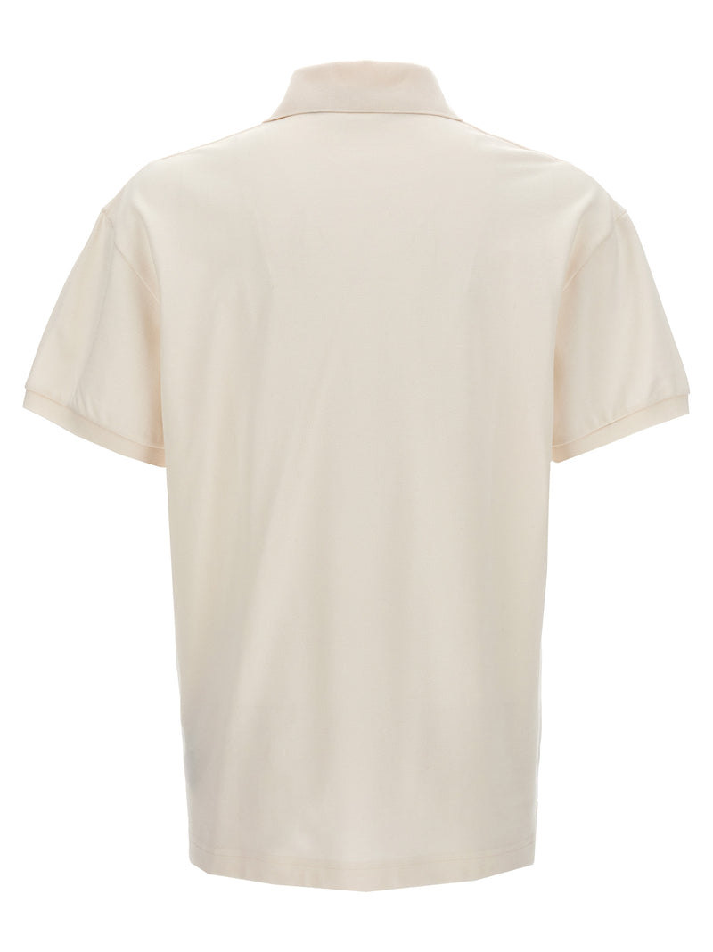 Palm Angels White Polyester Polo Shirt