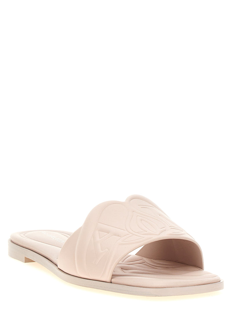Alexander McQueen Multicolor Calfskin Slides