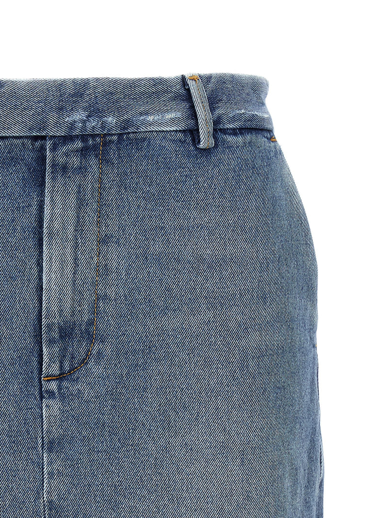 Armarium Blue Cotton Long Skirt