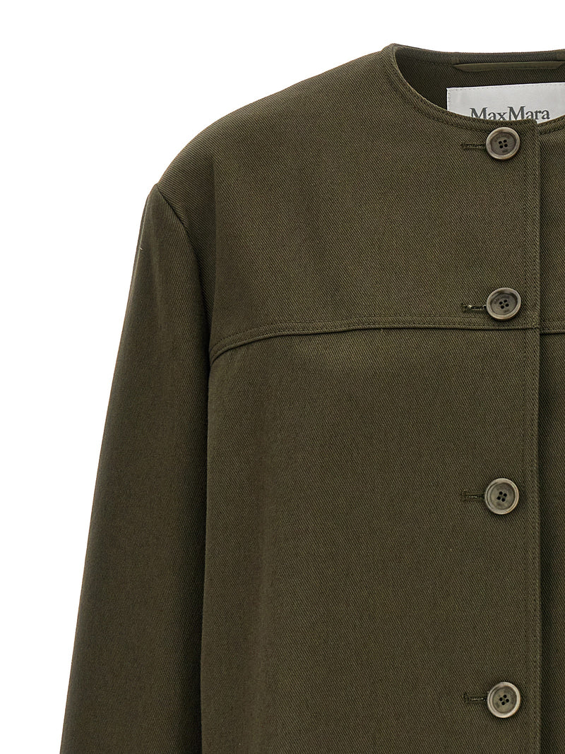 Max Mara Bicolor Cotton Full-Length Jacket