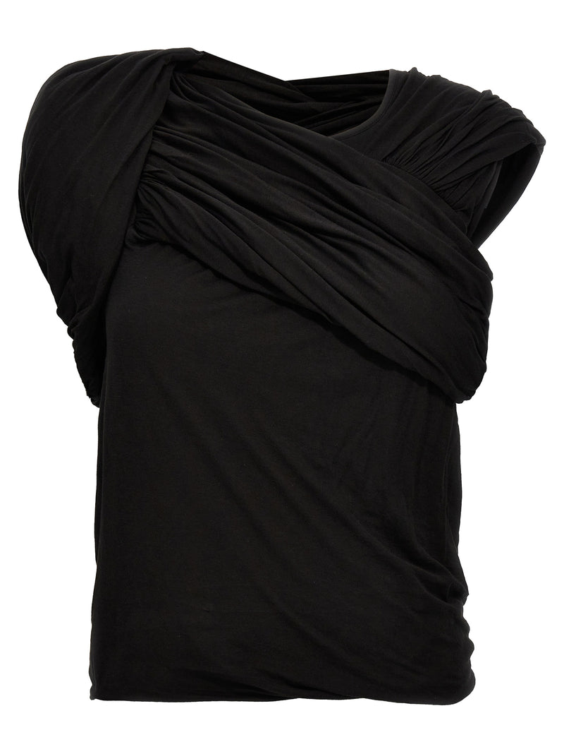 Rick Owens Black Cotton Tank Tops