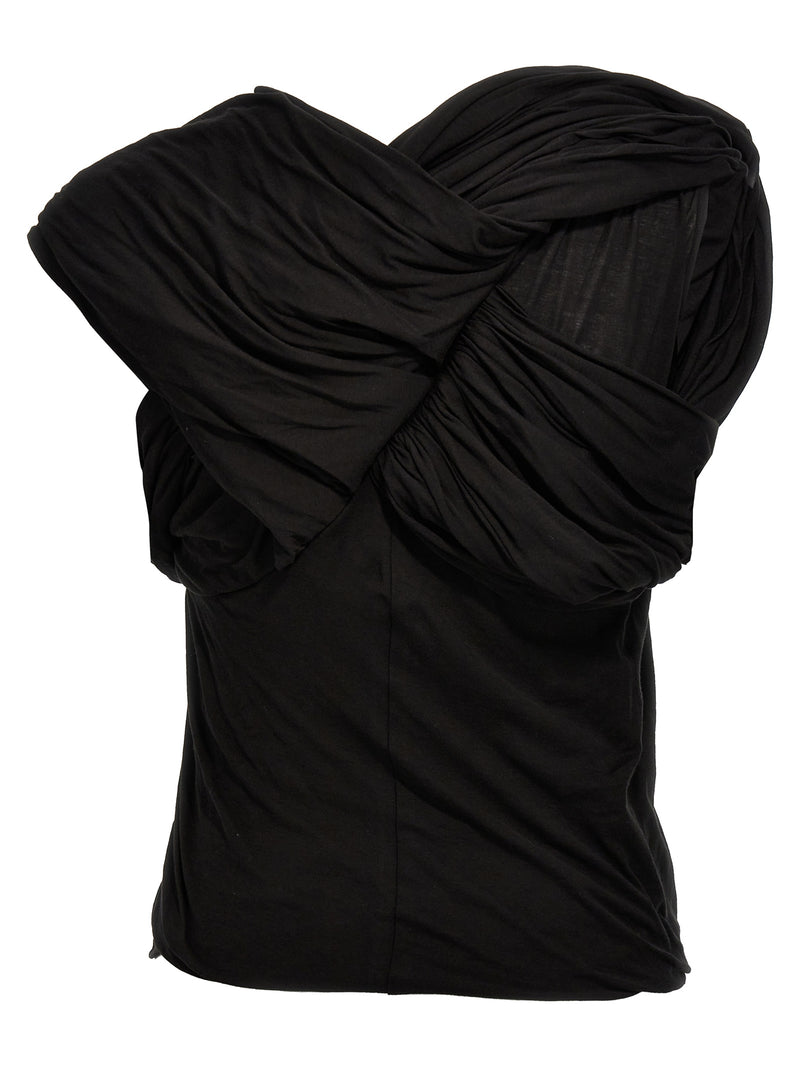 Rick Owens Black Cotton Tank Tops