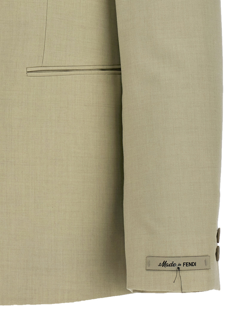 Fendi Beige Virgin Wool Blazer