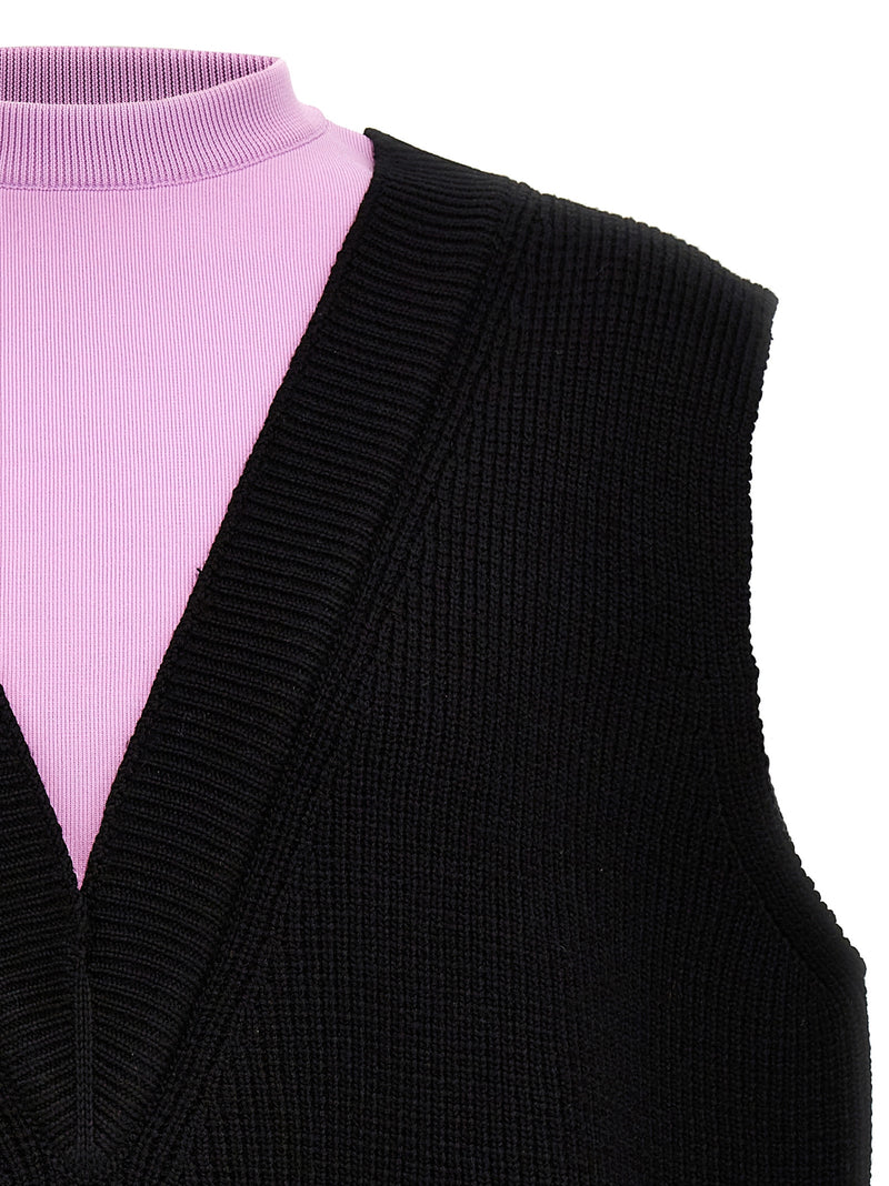 Jil Sander Multicolor Wool Sleeveles Sweater