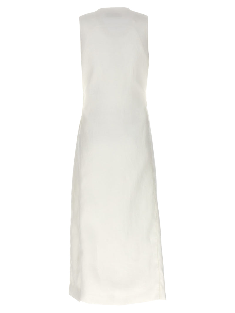 Max Mara White Flax Sleeveless Jacket
