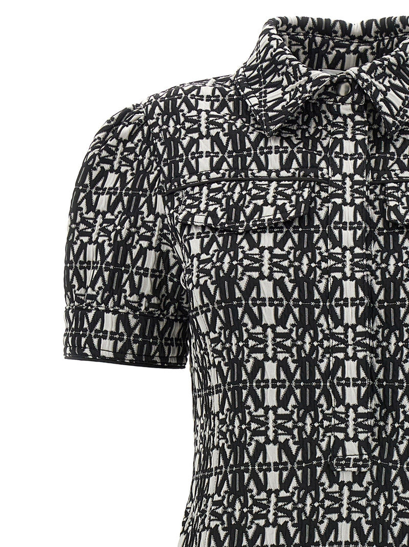 Max Mara Bicolor Polyester Short Dress
