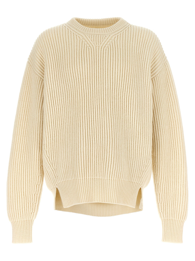 Jil Sander White Wool Cardigan