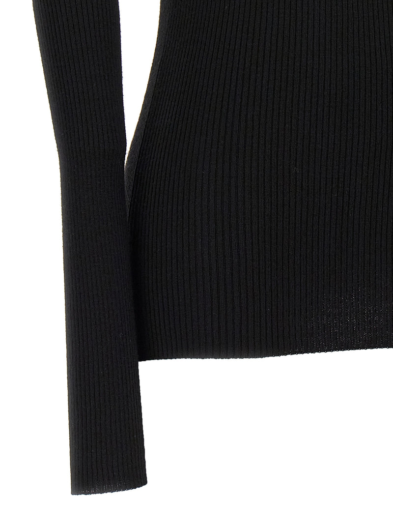 Rick Owens Black Wool Cardigan