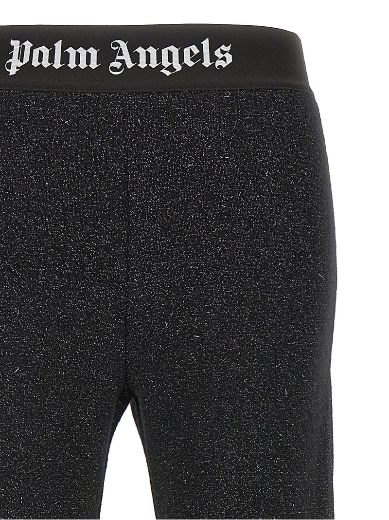 Palm Angels Black Viscose Flared Pants