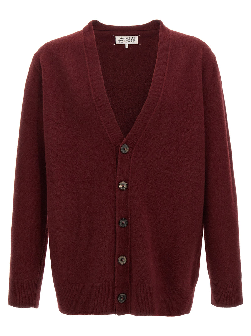 Maison Margiela Bordeaux Wool Cardigan
