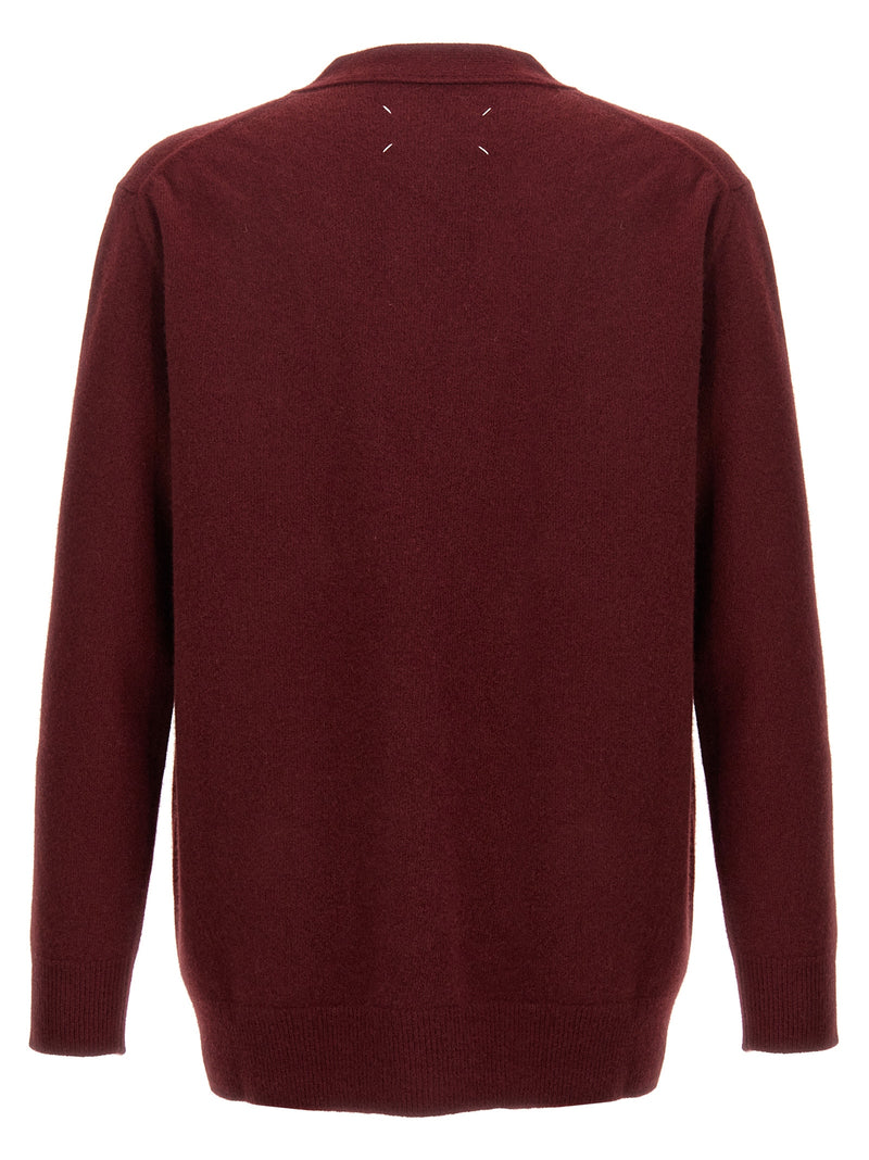 Maison Margiela Bordeaux Wool Cardigan