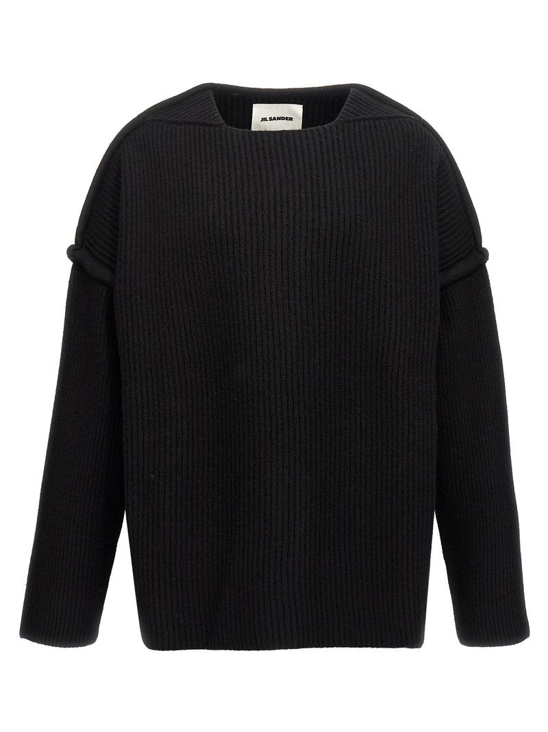 Jil Sander Black Wool Cardigan