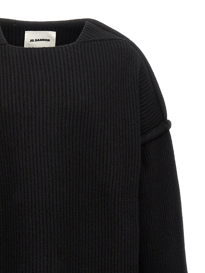Jil Sander Black Wool Cardigan