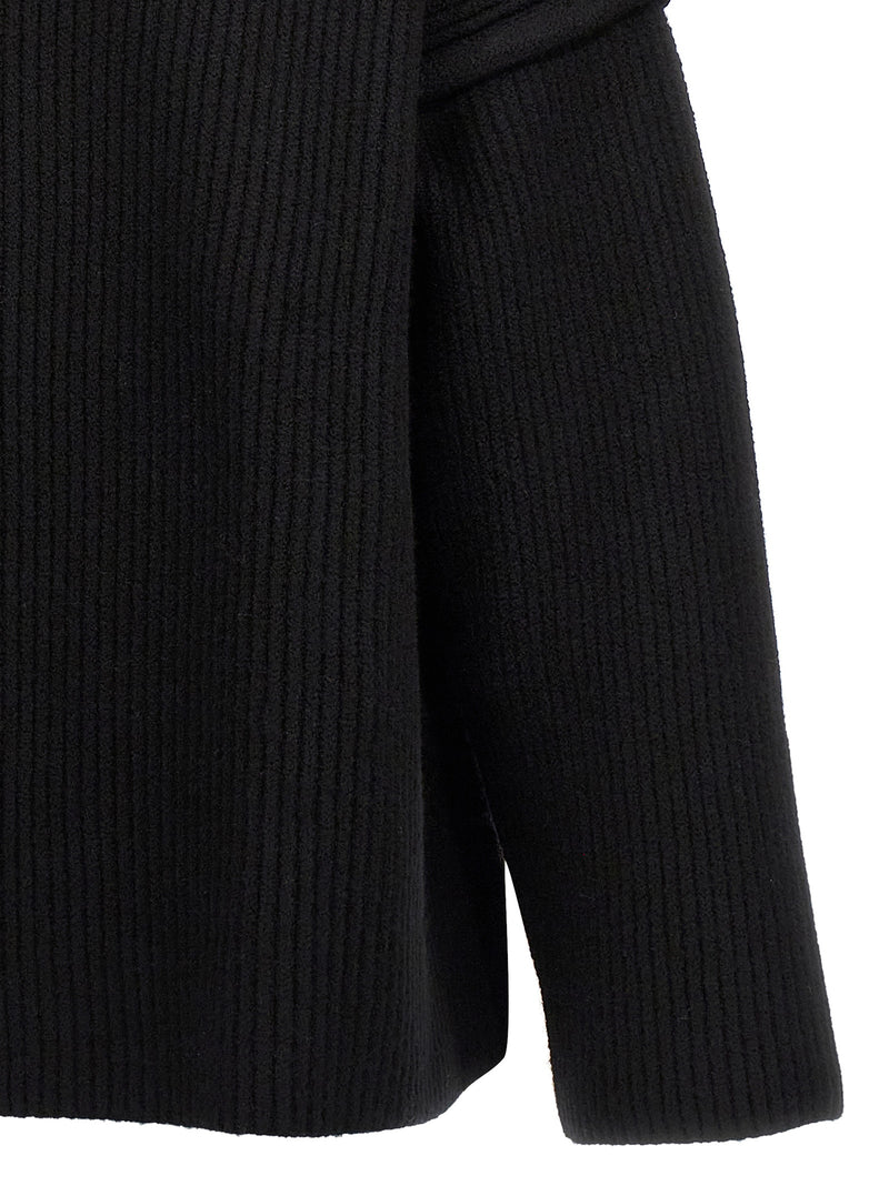 Jil Sander Black Wool Cardigan