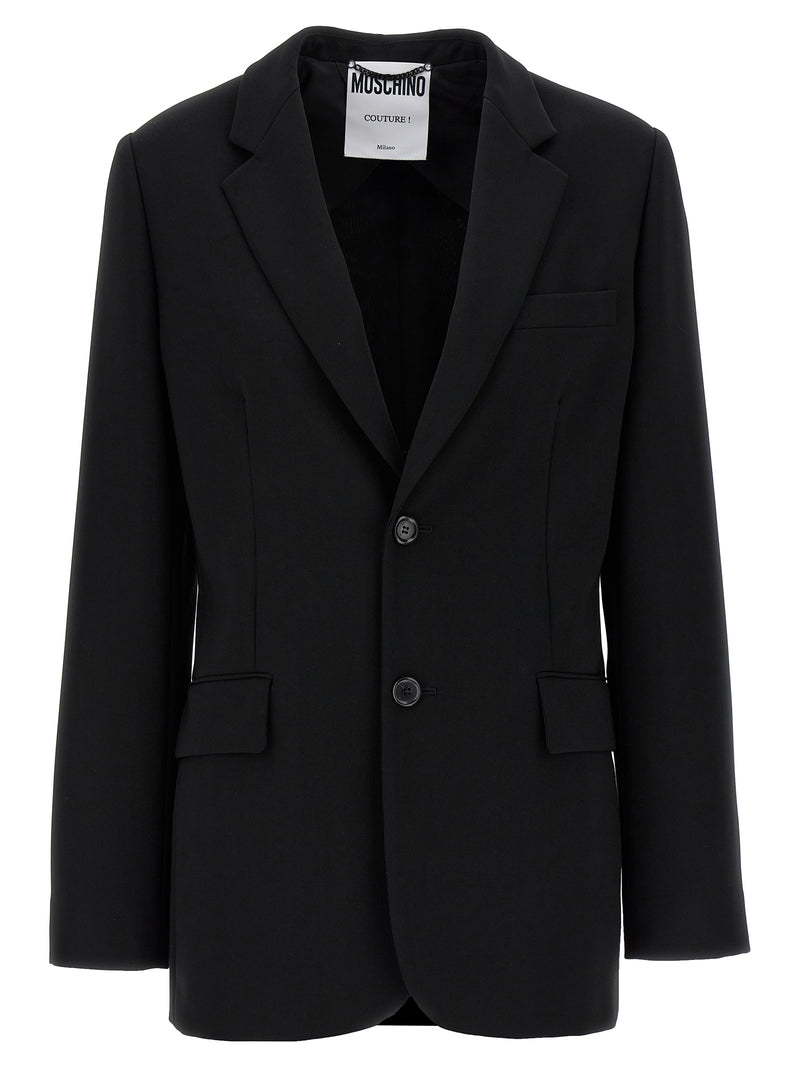 Moschino Black Polyester Blazer