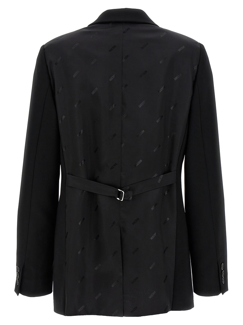 Moschino Black Polyester Blazer