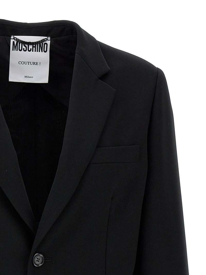 Moschino Black Polyester Blazer