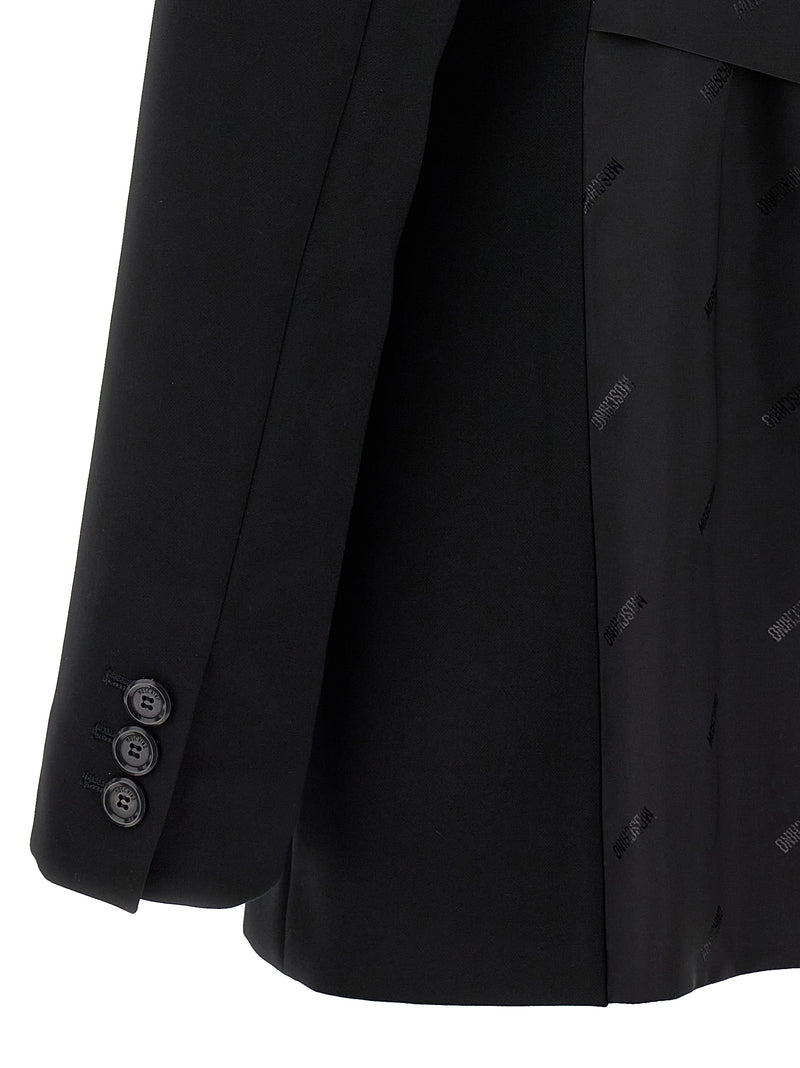 Moschino Black Polyester Blazer
