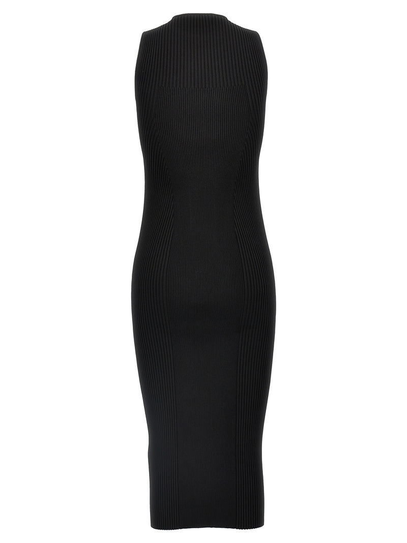 Alexander McQueen Black Viscose Midi Dress