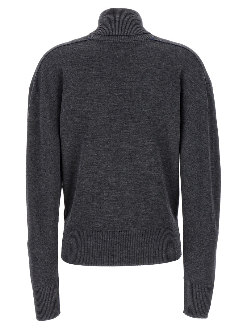 Burberry Gray Wool Cardigan