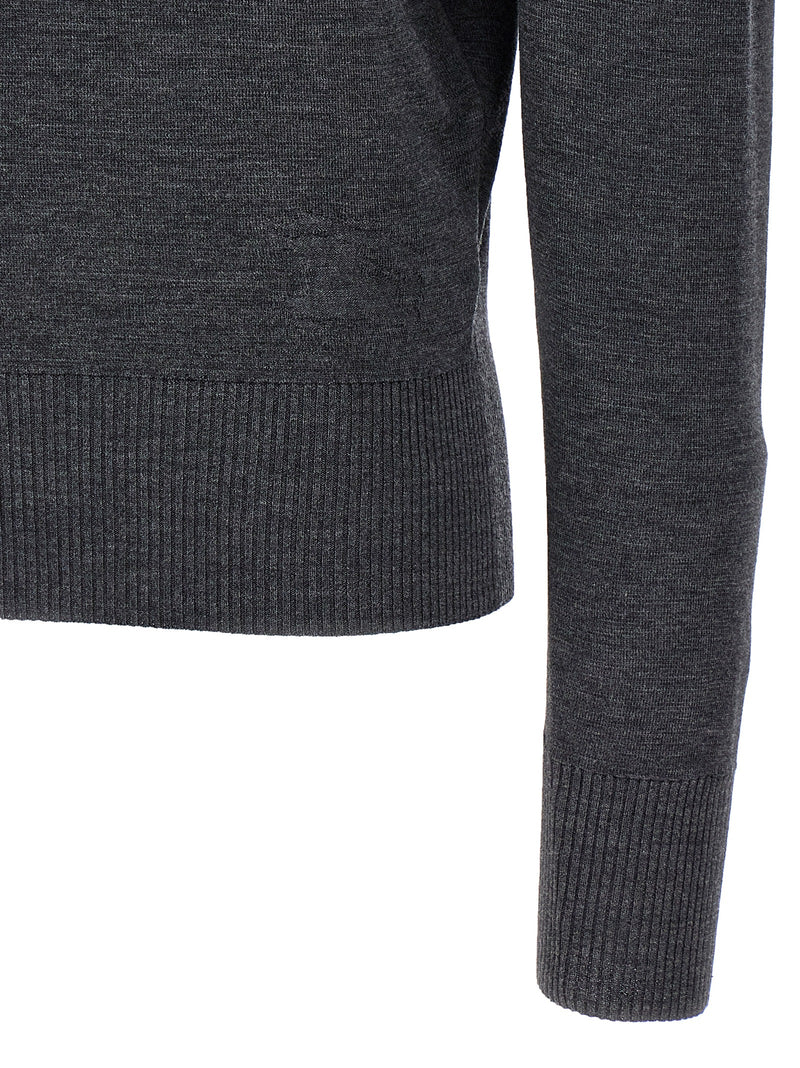 Burberry Gray Wool Cardigan