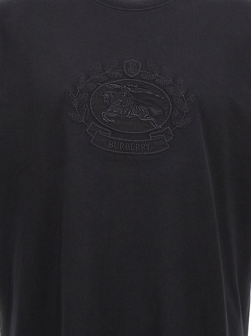 Burberry Black Cotton T-Shirt