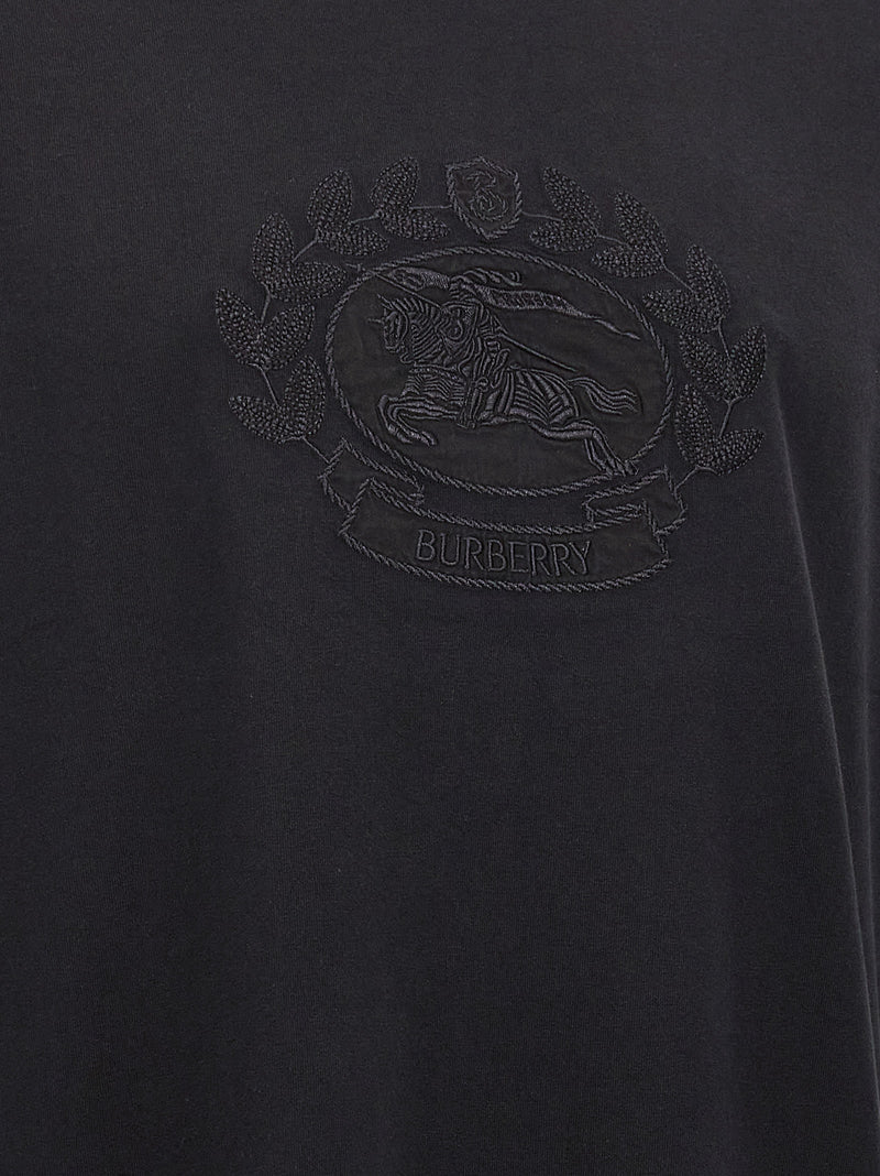 Burberry Black Cotton T-Shirt