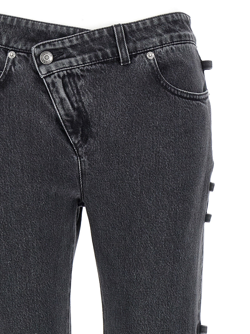 Alexander McQueen Black Cotton Flared Jeans