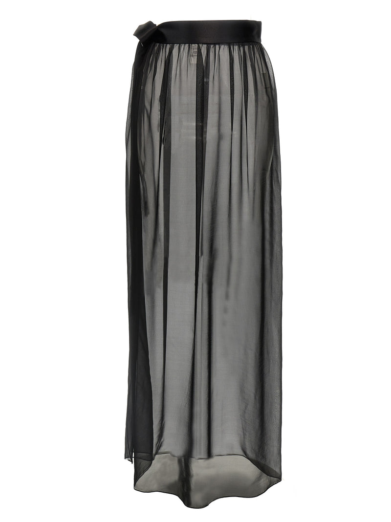 Dolce & Gabbana Black Silk Mini Skirt
