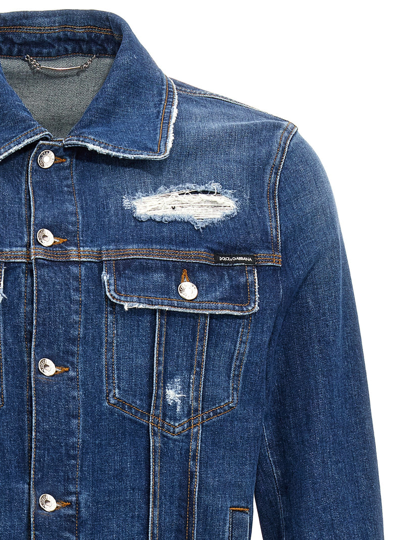 Dolce & Gabbana Blue Cotton Denim Jacket