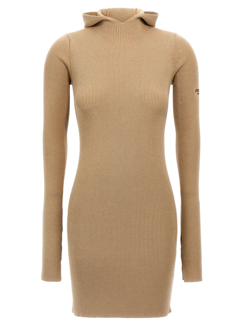 Fendi Beige Wool Short Dress