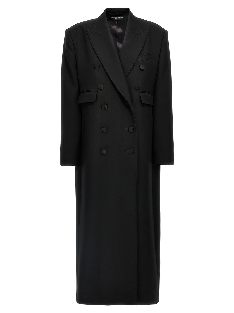Dolce & Gabbana Black Virgin Wool Coat